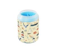 JiangGgen Dog Paw Cleaner Cup,Cartoon Lighthouse Pet Foot Cleaner with Detachable Brush Paw Washer for Small Medium Large Dogs and Cats