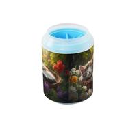 JiangGgen Dog Paw Cleaner Cup,Cat in The Basket Pet Foot Cleaner with Detachable Brush Paw Washer for Small Medium Large Dogs and Cats