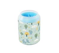 JiangGgen Dog Paw Cleaner Cup,Cute Elephant and Clouds Pet Foot Cleaner with Detachable Brush Paw Washer for Small Medium Large Dogs and Cats