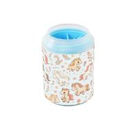 JiangGgen Dog Paw Cleaner Cup,Cute Happy Horses Pet Foot Cleaner with Detachable Brush Paw Washer for Small Medium Large Dogs and Cats