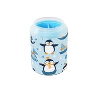 JiangGgen Dog Paw Cleaner Cup,Cute Penguins Pet Foot Cleaner with Detachable Brush Paw Washer for Small Medium Large Dogs and Cats