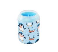 JiangGgen Dog Paw Cleaner Cup,Cute Penguins Pet Foot Cleaner with Detachable Brush Paw Washer for Small Medium Large Dogs and Cats