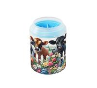JiangGgen Dog Paw Cleaner Cup,Highland Cows Pet Foot Cleaner with Detachable Brush Paw Washer for Small Medium Large Dogs and Cats