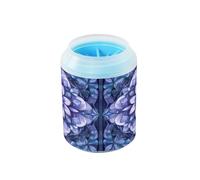 JiangGgen Dog Paw Cleaner Cup,Mandala Flowers Pet Foot Cleaner with Detachable Brush Paw Washer for Small Medium Large Dogs and Cats
