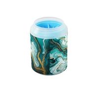 JiangGgen Dog Paw Cleaner Cup,Marble Texture Pet Foot Cleaner with Detachable Brush Paw Washer for Small Medium Large Dogs and Cats