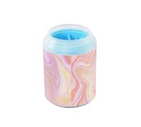 JiangGgen Dog Paw Cleaner Cup,Marble Texture Pet Foot Cleaner with Detachable Brush Paw Washer for Small Medium Large Dogs and Cats
