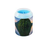 JiangGgen Dog Paw Cleaner Cup,Mountain Lake Pet Foot Cleaner with Detachable Brush Paw Washer for Small Medium Large Dogs and Cats