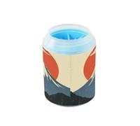 JiangGgen Dog Paw Cleaner Cup,Mountain Sunset Pet Foot Cleaner with Detachable Brush Paw Washer for Small Medium Large Dogs and Cats