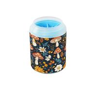 JiangGgen Dog Paw Cleaner Cup,Mushroom Flower Pet Foot Cleaner with Detachable Brush Paw Washer for Small Medium Large Dogs and Cats