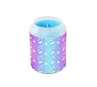 JiangGgen Dog Paw Cleaner Cup,Pastel Stars Pet Foot Cleaner with Detachable Brush Paw Washer for Small Medium Large Dogs and Cats