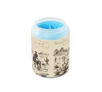 JiangGgen Dog Paw Cleaner Cup,Vintage Cowboy Pet Foot Cleaner with Detachable Brush Paw Washer for Small Medium Large Dogs and Cats