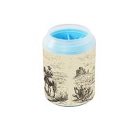 JiangGgen Dog Paw Cleaner Cup,Vintage Cowboy Pet Foot Cleaner with Detachable Brush Paw Washer for Small Medium Large Dogs and Cats