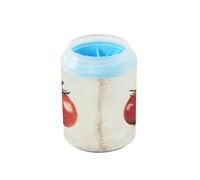 JiangGgen Dog Paw Cleaner Cup,Vintage Tomato Pet Foot Cleaner with Detachable Brush Paw Washer for Small Medium Large Dogs and Cats