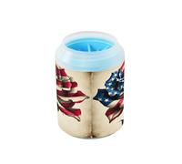 JiangGgen Dog Paw Cleaner Cup,Vintage Usa Rose Pet Foot Cleaner with Detachable Brush Paw Washer for Small Medium Large Dogs and Cats