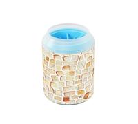 JiangGgen Dog Paw Cleaner Cup,Watercolor Bread Pattern Pet Foot Cleaner with Detachable Brush Paw Washer for Small Medium Large Dogs and Cats