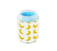 JiangGgen Dog Paw Cleaner Cup,Yellow Banana Pet Foot Cleaner with Detachable Brush Paw Washer for Small Medium Large Dogs and Cats