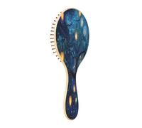 JiangGgen Lantern on The Tree Natural Wooden Rubber Hair Brush,Gentle Massage with Ergonomic Detangling Hair Brush for Thick Curly Thin Long Short Hair Makes Hair Smooth