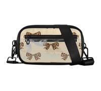 JiangGgen Leopard Bow Crossbody Bag,travel Purses Shoulder Handbags