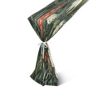 JiangGgen Mushrooms Flowers Cheesecloth Table Runner,18x108 Inch Cheese Cloth Table Runner for Wedding Party Baby Shower Birthday Home Decor Holiday Decorations 27x120in