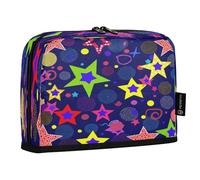 JiangGgen Pencil Case,Coloured Stars Large Capacity Pencil Pouch Organizer Pouch Pen Bag for for School Teen Girl Boy Men Women