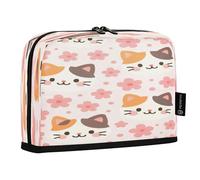 JiangGgen Pencil Case,Cute Cat Faces Large Capacity Pencil Pouch Organizer Pouch Pen Bag for for School Teen Girl Boy Men Women