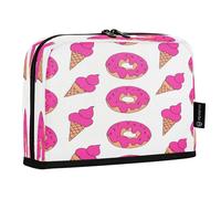 JiangGgen Pencil Case,Cute Donuts and Ice Cream Large Capacity Pencil Pouch Organizer Pouch Pen Bag for for School Teen Girl Boy Men Women