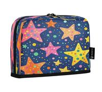 JiangGgen Pencil Case,Cute Stars Colorful Large Capacity Pencil Pouch Organizer Pouch Pen Bag for for School Teen Girl Boy Men Women