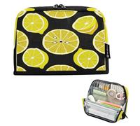 JiangGgen Pencil Case,Fresh Lemon Slices Large Capacity Pencil Pouch Organizer Pouch Pen Bag for for School Teen Girl Boy Men Women