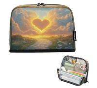 JiangGgen Pencil Case,Heart Cloud Large Capacity Pencil Pouch Organizer Pouch Pen Bag for for School Teen Girl Boy Men Women