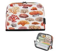 JiangGgen Pencil Case,Sea Corals Large Capacity Pencil Pouch Organizer Pouch Pen Bag for for School Teen Girl Boy Men Women