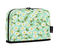 JiangGgen Pencil Case,White Daisies Large Capacity Pencil Pouch Organizer Pouch Pen Bag for for School Teen Girl Boy Men Women