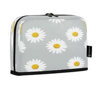 JiangGgen Pencil Case,White Daisies Large Capacity Pencil Pouch Organizer Pouch Pen Bag for for School Teen Girl Boy Men Women