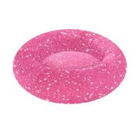JiangGgen Sparkling Glitter Dog & Cat Bed for Indoor Cats,Round Donut Dog Bed Anti-Slip Washable Pet Bed 15.7in Small