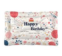JiangGgen Washable Dog Bed,Birthday Wishes Anti-Slip Dog Crate Bed Pet Beds Sleeping Mat for Large, Medium, Small Pets 24x36in