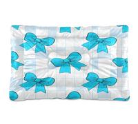 JiangGgen Washable Dog Bed,Bow Tie Plaid Anti-Slip Dog Crate Bed Pet Beds Sleeping Mat for Large, Medium, Small Pets 24x36in