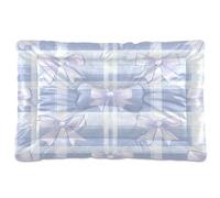 JiangGgen Washable Dog Bed,Bow Tie Plaid Anti-Slip Dog Crate Bed Pet Beds Sleeping Mat for Large, Medium, Small Pets 24x36in