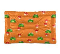 JiangGgen Washable Dog Bed,Cartoon Frog Anti-Slip Dog Crate Bed Pet Beds Sleeping Mat for Large, Medium, Small Pets 24x36in