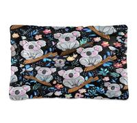 JiangGgen Washable Dog Bed,Cartoon Koalas Anti-Slip Dog Crate Bed Pet Beds Sleeping Mat for Large, Medium, Small Pets 24x36in