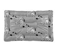 JiangGgen Washable Dog Bed,Cartoon Zebras Anti-Slip Dog Crate Bed Pet Beds Sleeping Mat for Large, Medium, Small Pets 24x36in