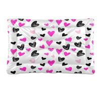 JiangGgen Washable Dog Bed,Hand Painted Love Anti-Slip Dog Crate Bed Pet Beds Sleeping Mat for Large, Medium, Small Pets 24x36in