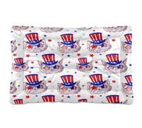 JiangGgen Washable Dog Bed,Independence Day Cat Anti-Slip Dog Crate Bed Pet Beds Sleeping Mat for Large, Medium, Small Pets 24x36in