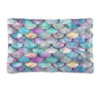 JiangGgen Washable Dog Bed,Mermaid Scale Anti-Slip Dog Crate Bed Pet Beds Sleeping Mat for Large, Medium, Small Pets 24x36in