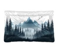 JiangGgen Washable Dog Bed,Nature Mountains and Forest Anti-Slip Dog Crate Bed Pet Beds Sleeping Mat for Large, Medium, Small Pets 24x36in