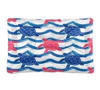 JiangGgen Washable Dog Bed,Sea Turtles Anti-Slip Dog Crate Bed Pet Beds Sleeping Mat for Large, Medium, Small Pets 24x36in