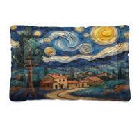 JiangGgen Washable Dog Bed,Starry Night in The Style Anti-Slip Dog Crate Bed Pet Beds Sleeping Mat for Large, Medium, Small Pets 24x36in