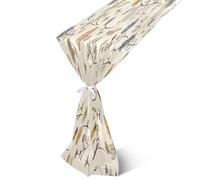 JiangGgen Wildflowers Mushrooms Cheesecloth Table Runner,18x108 Inch Cheese Cloth Table Runner for Wedding Party Baby Shower Birthday Home Decor Holiday Decorations 18x108in