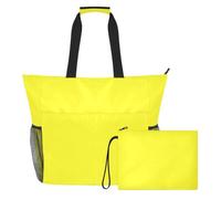 JiangGgen Yellow Solid Color Beach Tote,Waterproof Beach Totes Bag Pool Bag