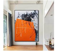 Jianghu Art Abstract Canvas Art Oversized Framed Canvas Wall Art 70x140cm(28x55in) With Frame