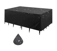 Jianghu Art Cover for Garden Furniture 200x130x75cm Garden Sofa Outdoor Table Cover, Waterproof Patio Table Covers 600D Heavy Duty Rattan Garden Furniture Covers Windproof Anti-UV