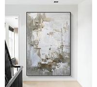 Jianghu Art Wall Decoration Living Room Canvas Nordic Abstract Oil Painting Framed Decorative Prints For Living Room Bedroom Mural Artwork 80x115cm(32x45inch) Framed